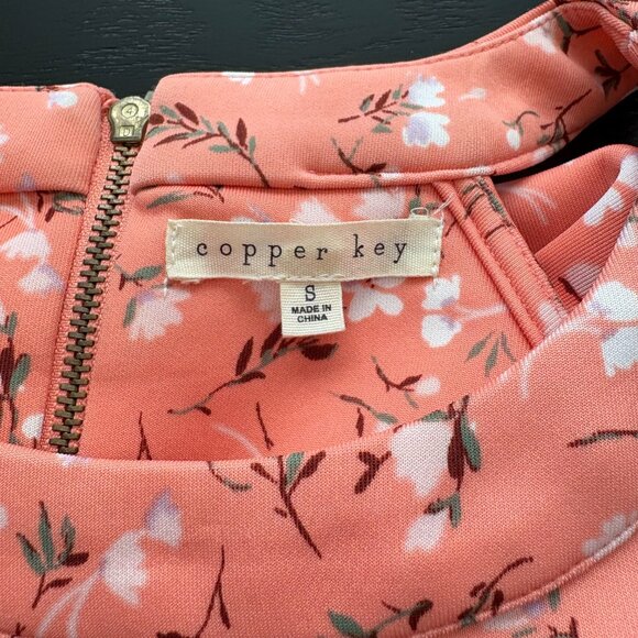 Copper Key Fit & Flare Dress Bare Shoulder Size Small EUC - Picture 3 of 7